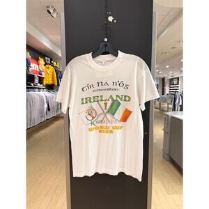 2002 Korea vs Japan Y2K Vintage Ireland World Cup Promo Soccer Tee Shirt Fifa